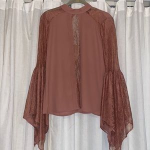 Express bell sleeve blouse